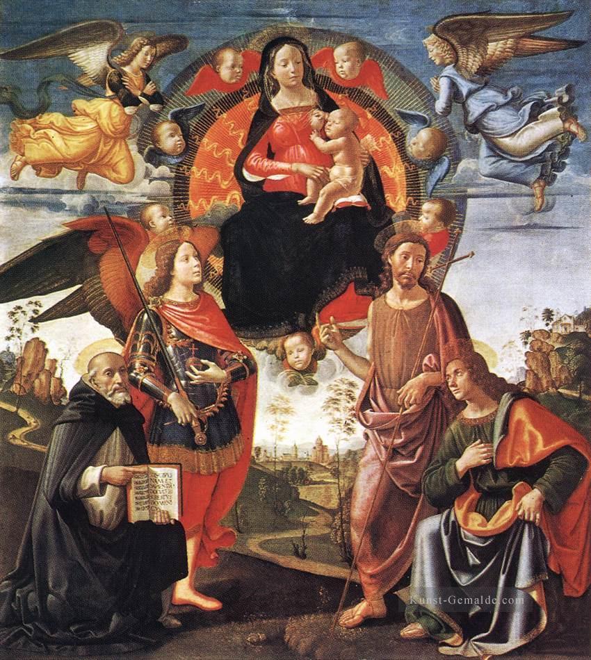 Madonna im Ruhm mit Saints Florenz Renaissance Domenico Ghirlandaio Ölgemälde